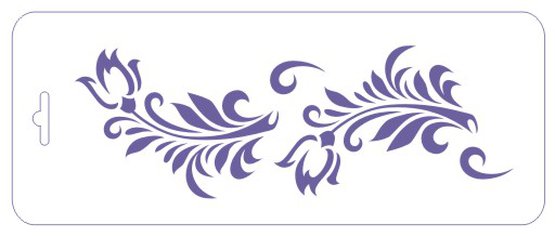Трафарет СОНЕТ Бордюр цветы 10 х 25 см, пластиковый NP-13746569