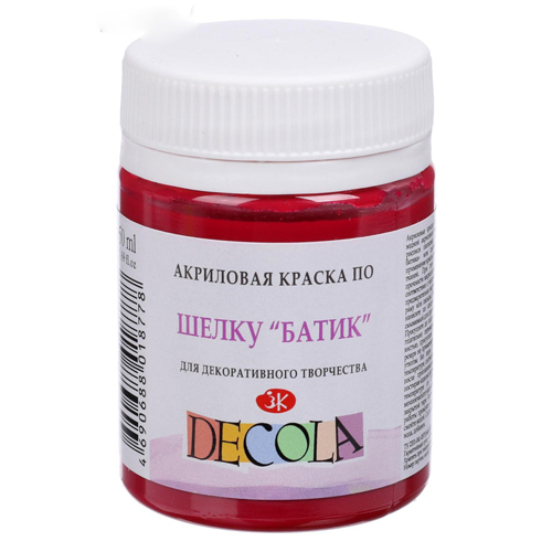 Краска акриловая по шелку "батик" DECOLA 50 мл, 322 Розовая NP-4428322