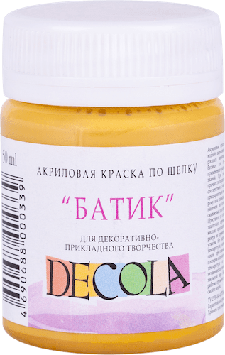 Краска акриловая по шелку "батик" DECOLA 50 мл, 206 Охра светлая NP-4428206
