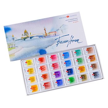 Набор акварели БЕЛЫЕ НОЧИ 24 шт x 2.5 мл, картон NP-1941061