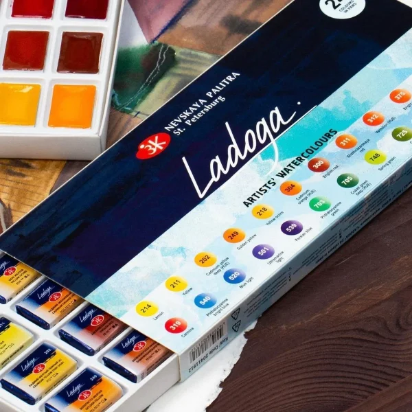 Набор акварели ЛАДОГА 24 шт x 2.5 мл, картон NP-20411912