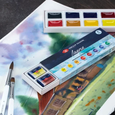 Набор акварели ЛАДОГА 8 шт x 2.5 мл, картон NP-20411911