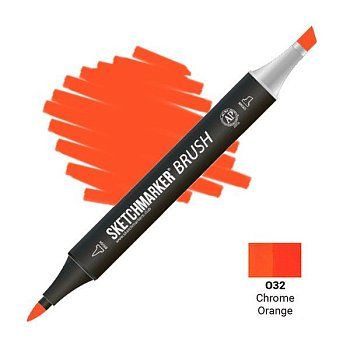 Маркер SKETCHMARKER Brush двухсторонний на спирт.основе O32 Оранжево желтый MPSMB-O32