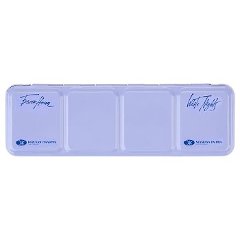 Пенал для акварели на 21 кювету с палитрой БЕЛЫЕ НОЧИ металл, светло-голубой NP-2011301446