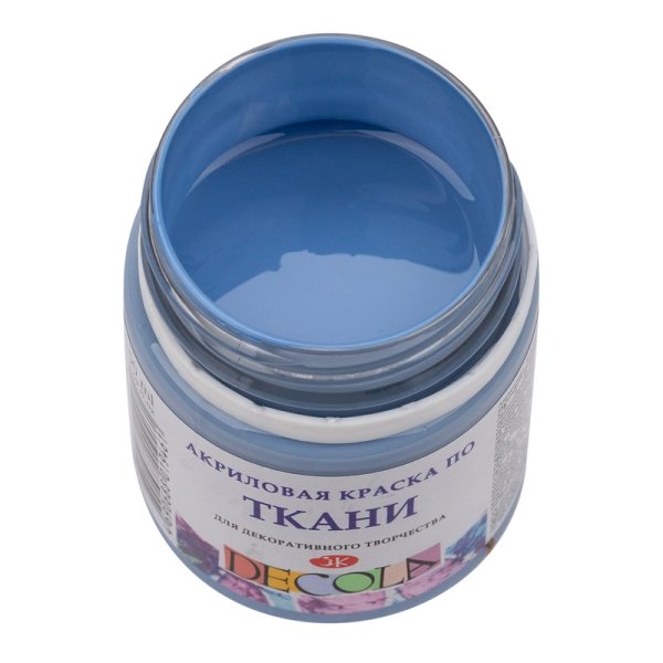 Краска акриловая по ткани DECOLA банка 50 мл, 535 Пыльная синяя NP-4128535