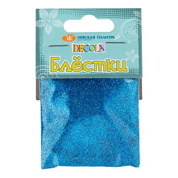 Блестки декоративные DECOLA размер 0.3 мм, 20 г, небесно-голубой NP-W041-221-0,3