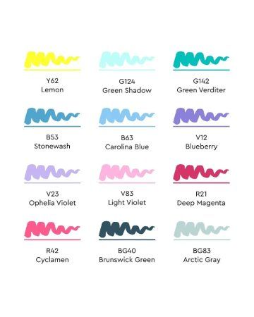 Набор маркеров SKETCHMARKER Brush Basic 4 12 шт MPSMB-12BAS4