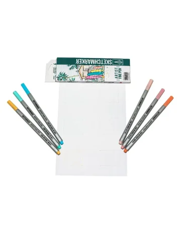 Набор капиллярных ручек SKETCHMARKER Artist fine pen Light Colors 6 цв MPAFP-6LGHT