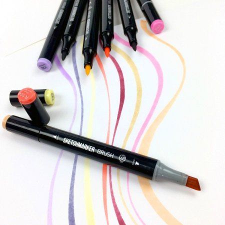 Маркер SKETCHMARKER Brush двухсторонний на спирт.основе B100 Королевский синий MPSMB-B100
