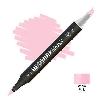 Маркер SKETCHMARKER Brush двухсторонний на спирт.основе V134 Розовый MPSMB-V134 Маркер SKETCHMARKER Brush двухсторонний на спирт.основе V134 Розовый MPSMB-V134