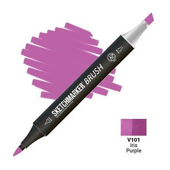 Маркер SKETCHMARKER Brush двухсторонний на спирт.основе V101 Фиолетовый ирис MPSMB-V101