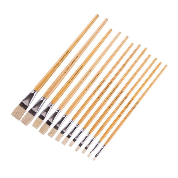 Кисть щетина СОНЕТ плоская 1 шт длинная ручка №14 NP-139660