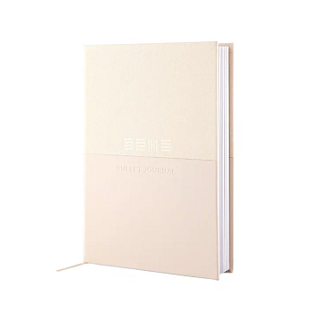 Блокнот для записей Стихия Bullet Journal 100 г/м2, 14 x 20 см, 80 л, жесткая обложка, бежевый MPST04044