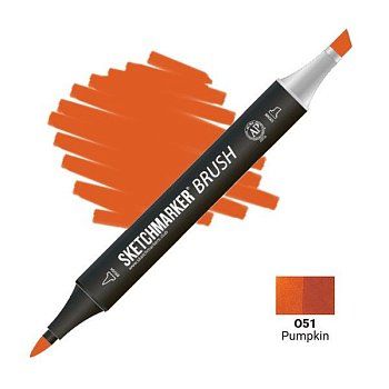 Маркер SKETCHMARKER Brush двухсторонний на спирт.основе O51 Тыква MPSMB-O51
