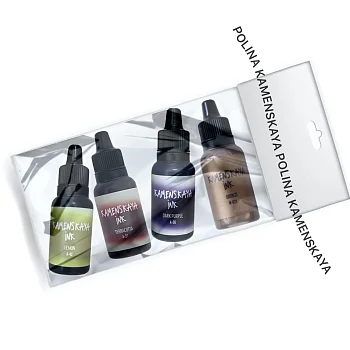 Сет спиртовых (алкогольных) чернил Kamenskaya Ink №6, 4 x 15 мл K-00-00000560