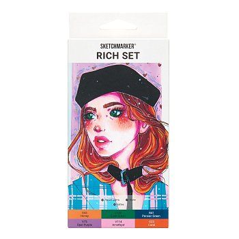 Набор маркеров SKETCHMARKER Rich 6 шт + коробка MPSM-6RICH