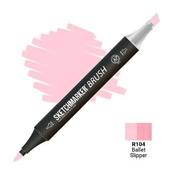 Маркер SKETCHMARKER Brush двухсторонний на спирт.основе R104 Пуанты MPSMB-R104