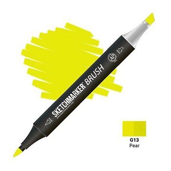 Маркер SKETCHMARKER Brush двухсторонний на спирт.основе G13 Груша MPSMB-G13