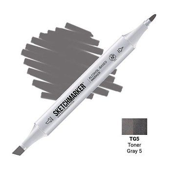 Маркер SKETCHMARKER двухсторонний на спирт.основе TG5 Тонированный серый 5 MPSM-TG5