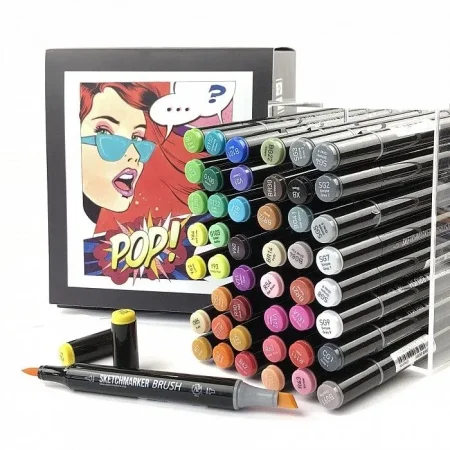 Набор маркеров SKETCHMARKER Brush Pop Art style 48 шт + пластиковый бокс MPSMB-48POPART
