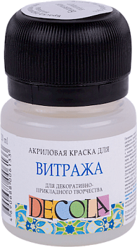 Краска акриловая для витража DECOLA банка 20 мл, 106 Бесцветная NP-4226106