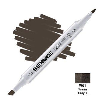 Маркер SKETCHMARKER двухсторонний на спирт.основе WG1 Теплый серый 1 MPSM-WG1