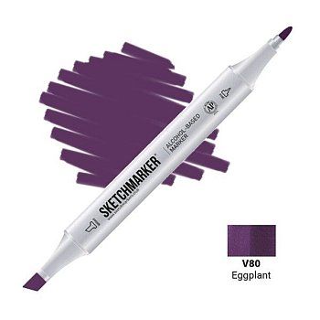 Маркер SKETCHMARKER двухсторонний на спирт.основе V80 Баклажан MPSM-V80
