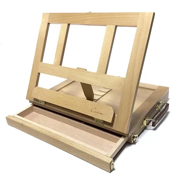 Мольберт настольный малый СОНЕТ №8 34 x 26 x 5 (28) см, с ящиком для кистей и красок, бук NP-1591266-8