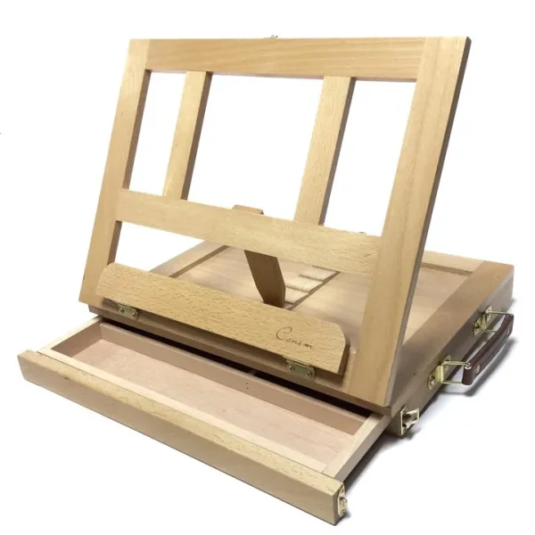 Мольберт настольный малый СОНЕТ №8 34 x 26 x 5 (28) см, с ящиком для кистей и красок, бук NP-1591266-8