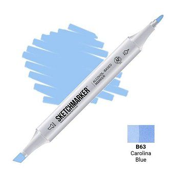 Маркер SKETCHMARKER двухсторонний на спирт.основе B63 Синяя Каролина MPSM-B63 Маркер SKETCHMARKER двухсторонний на спирт.основе B63 Синяя Каролина MPSM-B63