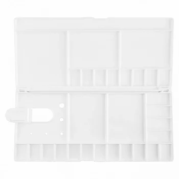 Палитра для акварели с крышкой СОНЕТ пластик, 30 x 14 см, 29 ячеек NP-461302073