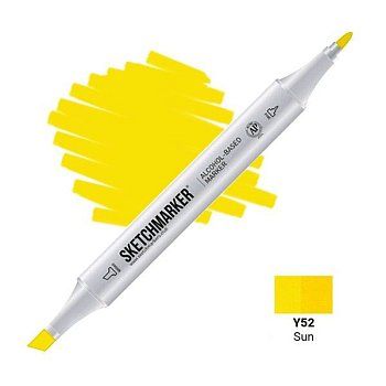 Маркер SKETCHMARKER двухсторонний на спирт.основе Y52 Солнце MPSM-Y52