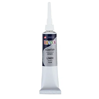 Контур акриловый универсальный DECOLA 18 мл, 966 Серебро NP-13603966