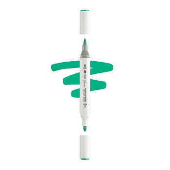 Маркер акриловый двусторонний СОНЕТ перо кисть/пуля 1 шт B815 бирюзовый NP-273-B815