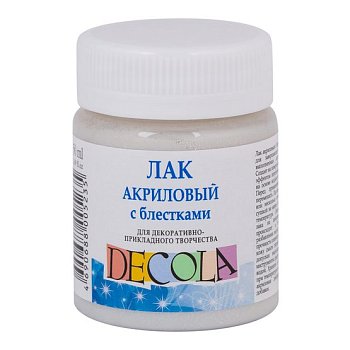 Лак акриловый DECOLA банка 50 мл, с блестками NP-5828958