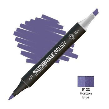 Маркер SKETCHMARKER Brush двухсторонний на спирт.основе B122 Синий горизонт MPSMB-B122