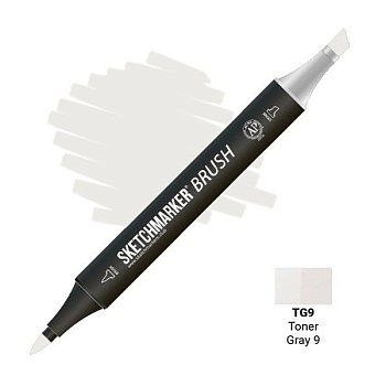 Маркер SKETCHMARKER Brush двухсторонний на спирт.основе TG9 Тонированный серый 9 MPSMB-TG9 Маркер SKETCHMARKER Brush двухсторонний на спирт.основе TG9 Тонированный серый 9 MPSMB-TG9