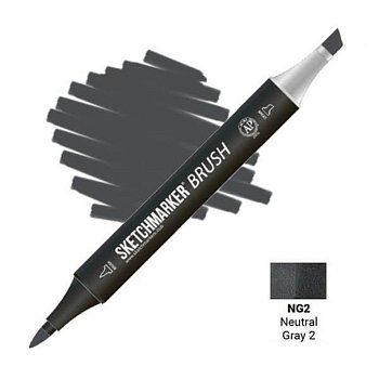 Маркер SKETCHMARKER Brush двухсторонний на спирт.основе NG2 Нейтральный серый 2 MPSMB-NG2 Маркер SKETCHMARKER Brush двухсторонний на спирт.основе NG2 Нейтральный серый 2 MPSMB-NG2