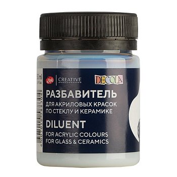 Разбавитель для акриловых красок по стеклу и керамике DECOLA банка 50 мл NP-5828927