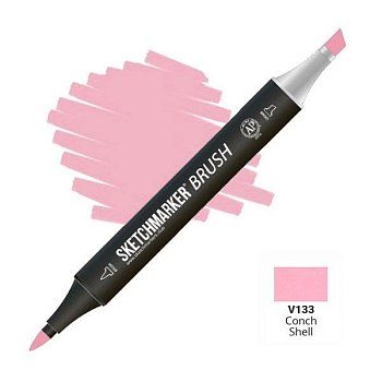 Маркер SKETCHMARKER Brush двухсторонний на спирт.основе V133 Раковина MPSMB-V133 Маркер SKETCHMARKER Brush двухсторонний на спирт.основе V133 Раковина MPSMB-V133