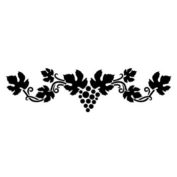 Трафарет СОНЕТ Бордюр виноградная лоза 10 x 25 см, пластиковый NP-13746602