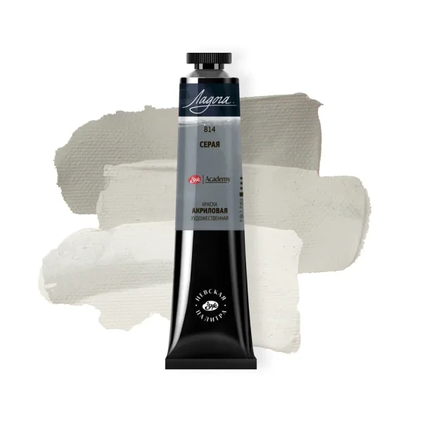Краска акриловая ЛАДОГА 46 мл, 814 Серая акрил NP-2204814