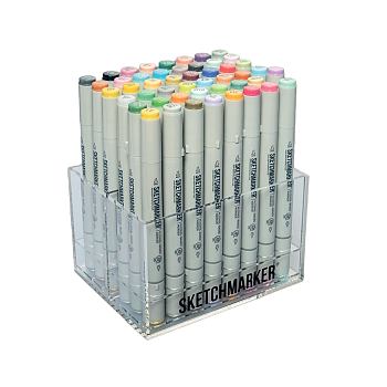 Набор маркеров SKETCHMARKER Basic 1 48 шт базовые оттенки + пластиковый органайзер MP48bas1