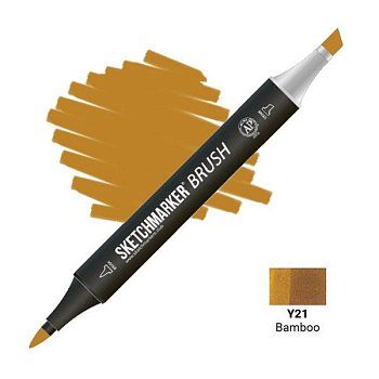 Маркер SKETCHMARKER Brush двухсторонний на спирт.основе Y21 Бамбук MPSMB-Y21 Маркер SKETCHMARKER Brush двухсторонний на спирт.основе Y21 Бамбук MPSMB-Y21