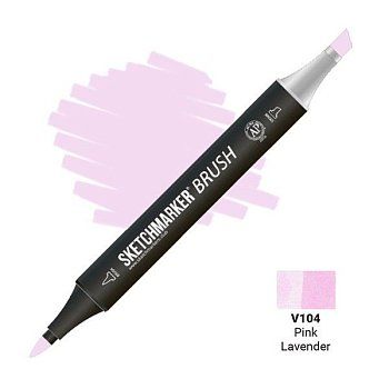 Маркер SKETCHMARKER Brush двухсторонний на спирт.основе V104 Розовая лаванда MPSMB-V104