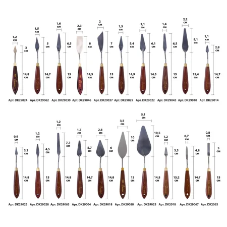 Мастихин СОНЕТ деревянная ручка 11.1 см, лезвие металл 6.5 x 1.6 см, №12 (1003) NP-DK29030