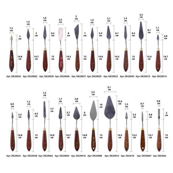 Мастихин СОНЕТ деревянная ручка 11.1 см, лезвие металл 6.5 x 1.6 см, №12 (1003) NP-DK29030