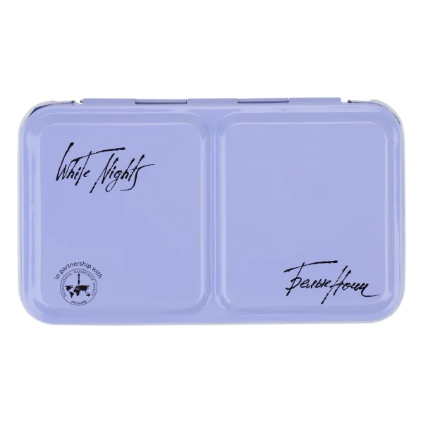 Пенал для акварели на 12 кювет с палитрой БЕЛЫЕ НОЧИ металл, светло-голубой NP-2011301444