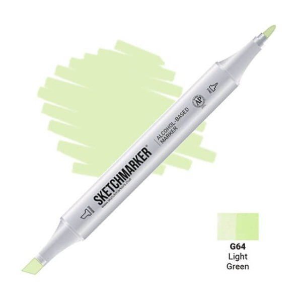Маркер SKETCHMARKER двухсторонний на спирт.основе G64 Светло зеленый MPSM-G64