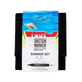 Набор маркеров SKETCHMARKER Brush Summer Set 12 шт лето + сумка органайзер MPSMB-12SUMM